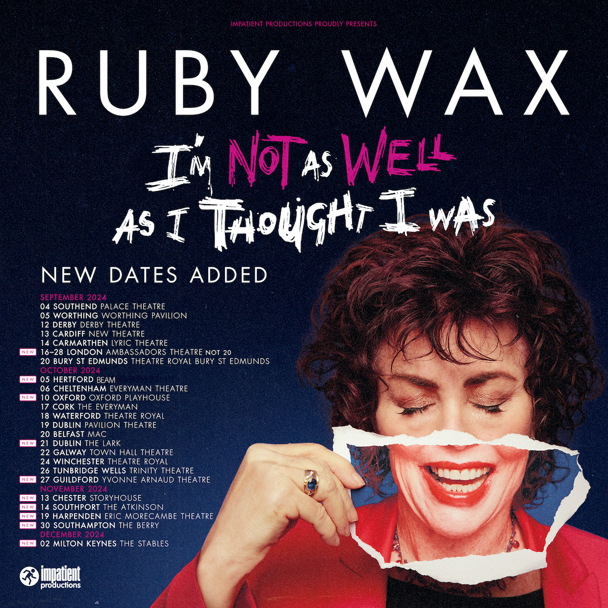 London Run And Tour For Ruby Wax This Autumn london-run-and-tour-for-ruby-wax-this-autumn