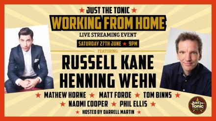 News: Russell Kane, Henning Wehn and Special Appearance From Mathew Horne For Online Gig News: Russell Kane, Henning Wehn and Special Appearance From Mathew Horne For Online Gig