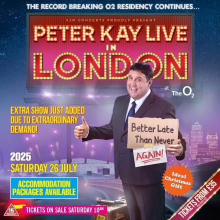 Peter Kay Adds Record-Breaking Date To London Run Peter Kay Adds Record-Breaking Date To London Run