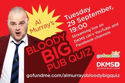 News: Al Murray Hosts Bloody Big Online Pub Quiz Tonight News: Al Murray Hosts Bloody Big Online Pub Quiz Tonight