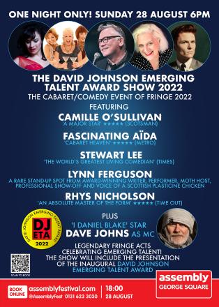 Line-Up Announced For David Johnson Emerging Talent Award Show Line-Up Announced For David Johnson Emerging Talent Award Show