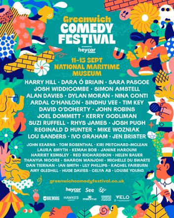 Harry Hill, Dara Ó Briain, Josh Widdicombe, Sara Pascoe, Nina Conti And M For Greenwich Comedy Festival 2024 Harry Hill, Dara Ó Briain, Josh Widdicombe, Sara Pascoe, Nina Conti And M For Greenwich Comedy Festival 2024