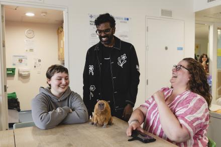 Romesh Ranganathan Meets Young People At University Hospital of Wales Teenage Cancer Trust Unit Romesh Ranganathan Meets Young People At University Hospital of Wales Teenage Cancer Trust Unit