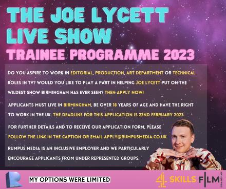 Joe Lycett Offers Trainees Production Scheme For New C4 Series Joe Lycett Offers Trainees Production Scheme For New C4 Series