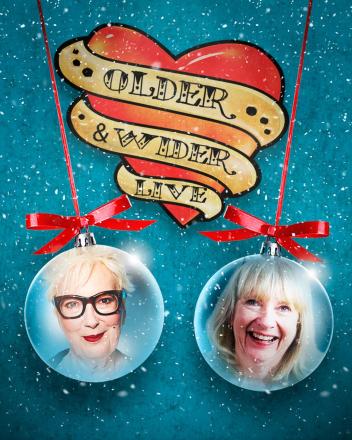 Festive Live Shows for Jenny Eclair And Judith Holder's Podcast Older And Wider Festive Live Shows for Jenny Eclair And Judith Holder's Podcast Older And Wider