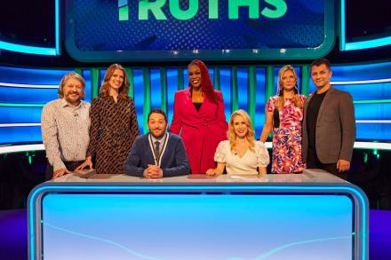 Lucy Beaumont and husband Jon Talk Perfect Couples Lucy Beaumont and husband Jon Talk Perfect Couples