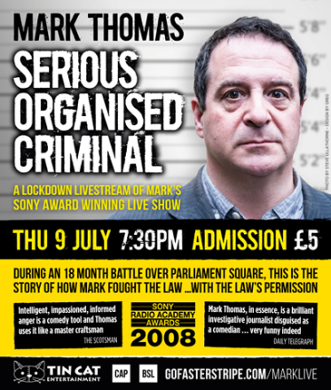 News: Mark Thomas Live In Your Living Room
