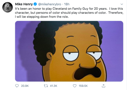 News: Mike Henry Steps Down From Playing Cleveland In Hit Show News: Mike Henry Steps Down From Playing Cleveland In Hit Show