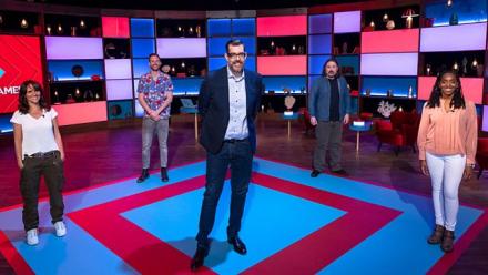 Richard Osman's House Of Games With Nina Conti, Nick Helm, Athena Kugblenu and Toby Tarrant Richard Osman's House Of Games With Nina Conti, Nick Helm, Athena Kugblenu and Toby Tarrant