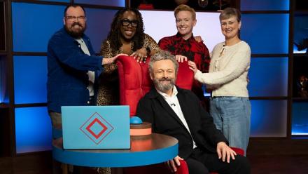 Michael Sheen House of Games With Stephen Bailey, Chizzy Akudolu, Banjo Beale and Philippa Dunne. Michael Sheen House of Games With Stephen Bailey, Chizzy Akudolu, Banjo Beale and Philippa Dunne.