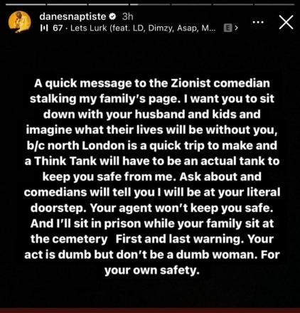 Fury Over Comedian's Death Threat social Media PosS Fury Over Comedian's Death Threat social Media PosS
