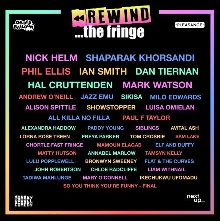 NextUp Announces Rewind the Fringe Comedy Catch-Up