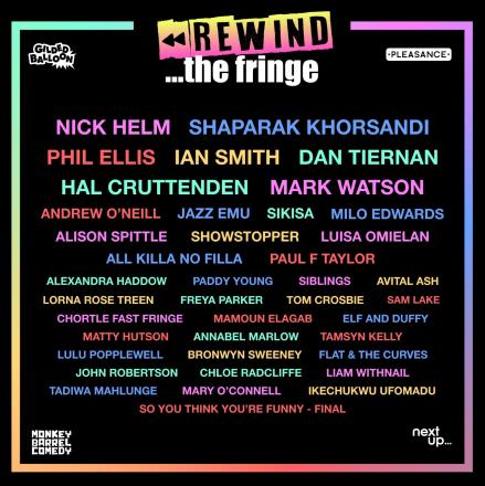 NextUp Announces Rewind the Fringe Comedy Catch-Up NextUp Announces Rewind the Fringe Comedy Catch-Up