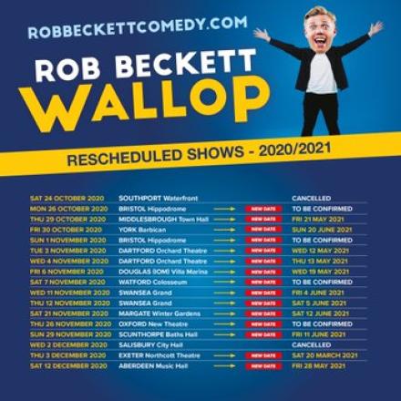 News: Rob Beckett Reschedules Wallop Tour Dates News: Rob Beckett Reschedules Wallop Tour Dates