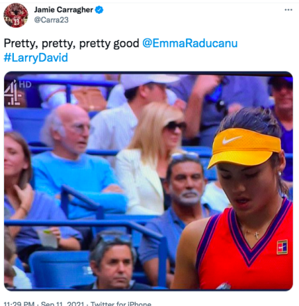 Social Media Loves Larry David Being At US Open Social Media Loves Larry David Being At US Open