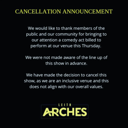 Edinburgh Venue Cancels Graham Linehan Appearance Edinburgh Venue Cancels Graham Linehan Appearance