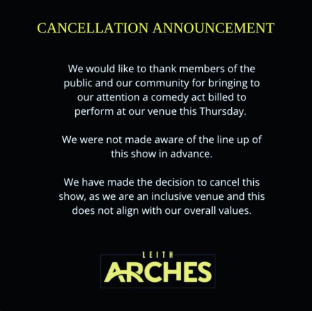 Edinburgh Venue Cancels Graham Linehan Appearance