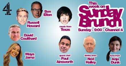 Sunday Brunch Guests – Russell Howard And Ben Elton Sunday Brunch Guests – Russell Howard And Ben Elton