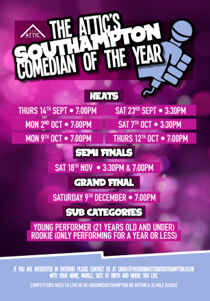 Southampton New Comedian of the Year Invites Entries