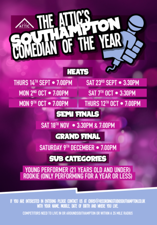 Southampton New Comedian of the Year Invites Entries Southampton New Comedian of the Year Invites Entries