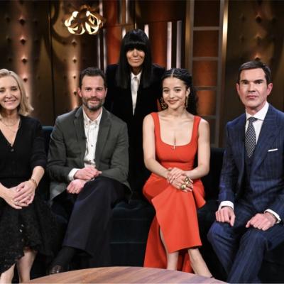 TV Preview: Claudia Winkleman Show With Jimmy Carr, Lisa Kudrow, Jamie Dornan, Chase Infiniti