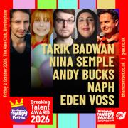 Birmingham Comedy Festival Announces Breaking Talent Award 2026 Shortlist