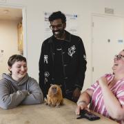 Romesh Ranganathan Meets Young People At University Hospital of Wales Teenage Cancer Trust Unit