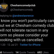 Comedy Clubs Cancel Andrew Lawrence Gigs After Euros Tweet