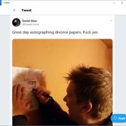 tweet divorce papers